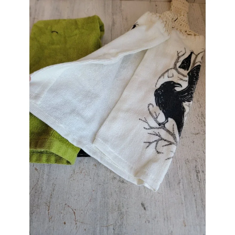 Halloween trick or treat kitchen towel set unique cute home decor bat‎